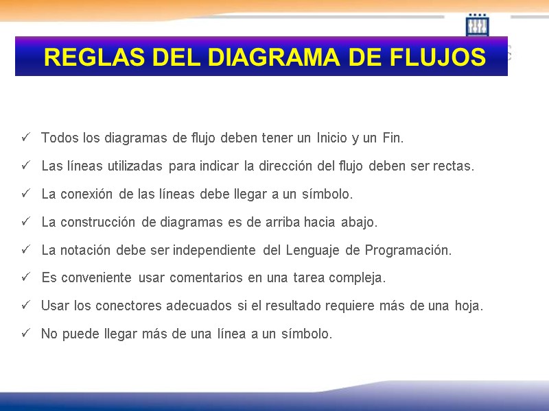 Todos los diagramas de flujo deben tener un Inicio y un Fin. Las líneas